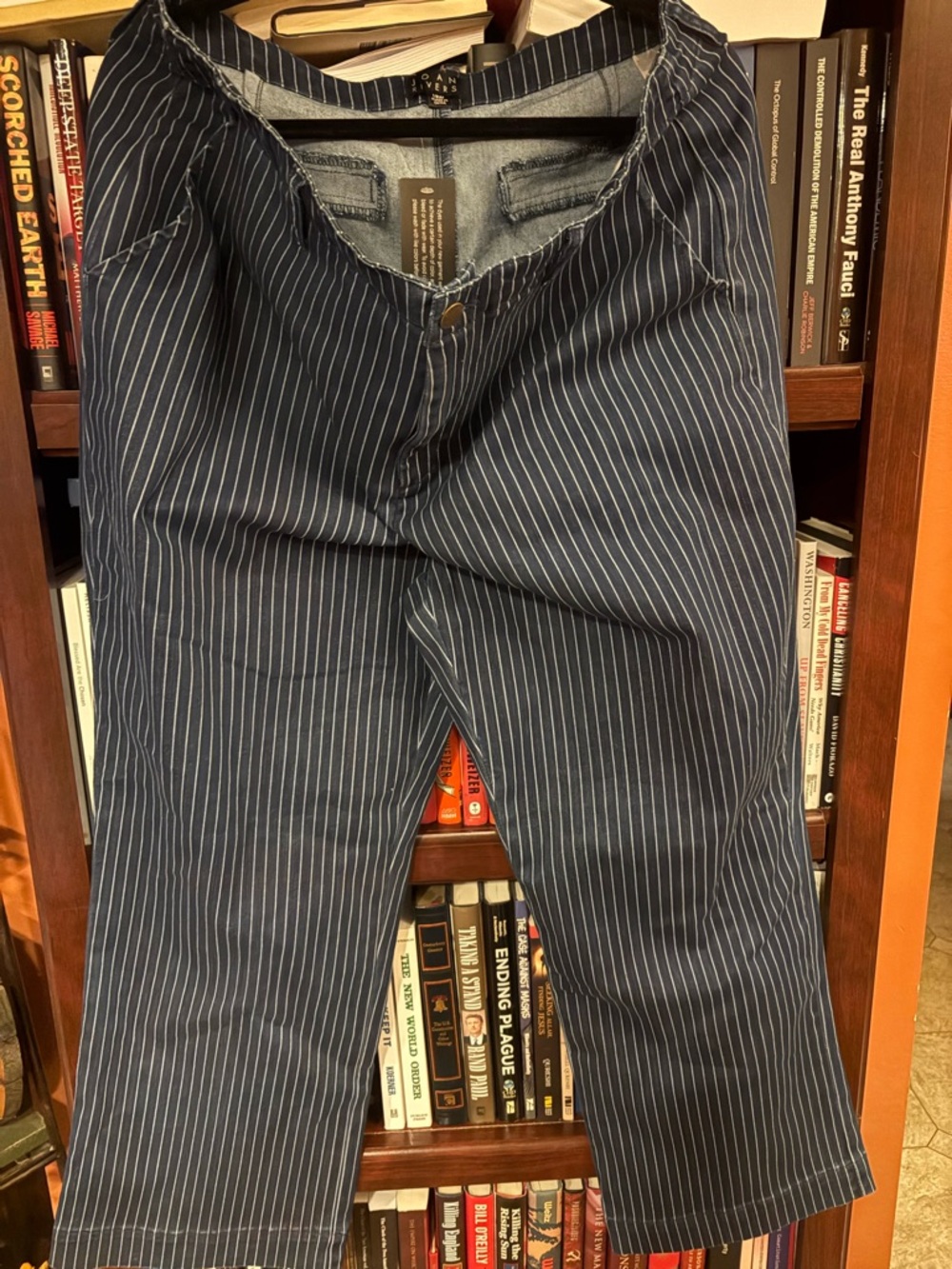 Joan Rivers Navy Pinstripe Jeans